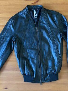 Topman Black Leather Bomber Jacket - Sleek Men's Outerwear